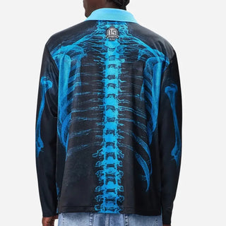Messi x Kith x Adidas Skeleton Black & Blue Goalkeeper Tee