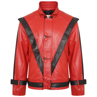 Thriller Michael Jackson Red Leather Jacket