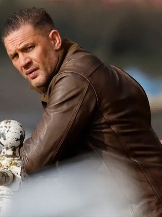 Mobland S02 Tom Hardy Brown Leather Jacket
