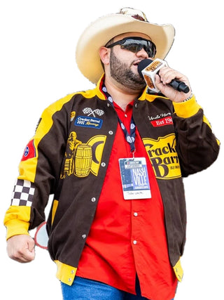 NASCAR Cup Series Cracker Barrel 400 Racing Brown & Yellow Jacket 