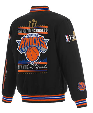 NY Knicks JH Design Black 2026 Champions Wool Jacket