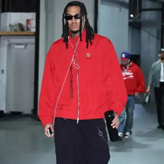 NYK VS AH 2026 Jordan Clarkson NBA Red Jacket