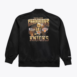 NY Knicks  2026 Champions Black Satin Jacket