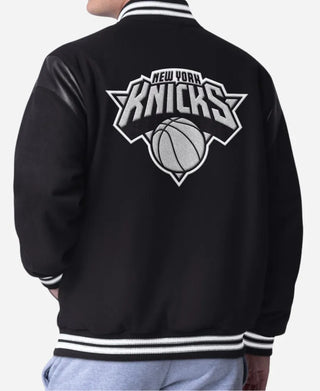 NY Knicks Clutch Hitter Varsity Black  Zipp Jacket