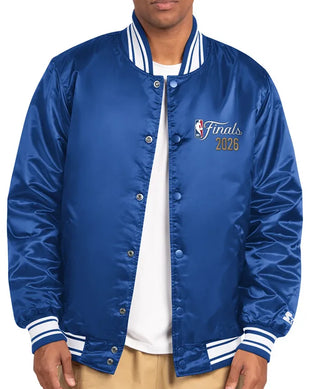 NY Knicks Starter Blue 2026 NBA Champions Satin Varsity Jacket