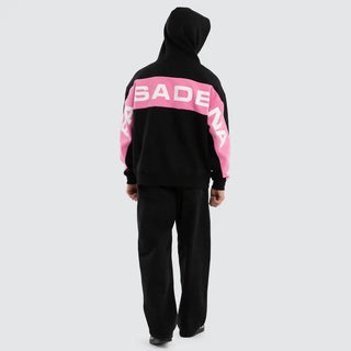 Nena and Zone Pasadena  Box Fit Pink black Hoodie