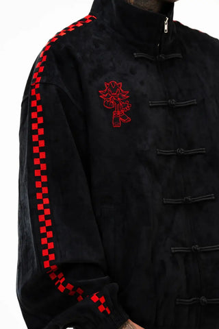 Neptun x Sonic Black Suede Jacket For Men & Women
