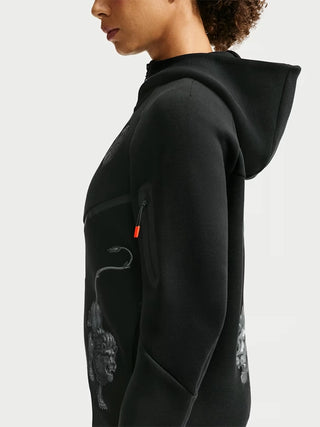 Netherlands x Patta Tech Fleece Windrunner Black Zipper Hoodie