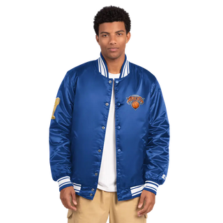New York Knicks NBA Finals Champion Blue Satin Jacket