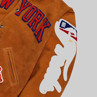 New York Knicks NBA Finals Champions 2026 Brown Jacket