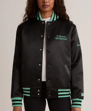 New York or Nowhere Liberty Twin Flame Varsity Jacket