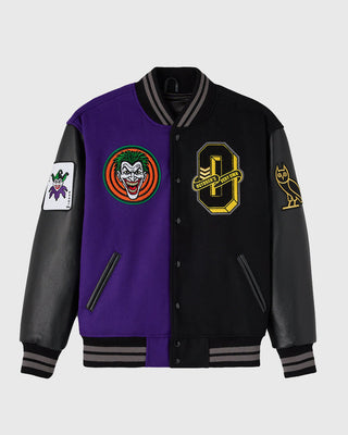 OVO Batman x The Joker Split Varsity Jacket