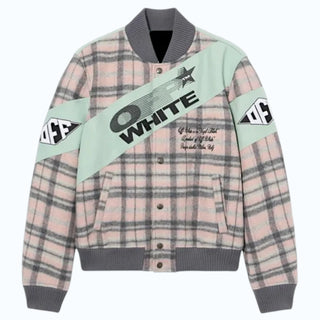 Off-White Royal Check Varsity Jacket
