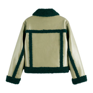 Off Campus S01 Allie Hayes Leather Buttoned Closure Jacket