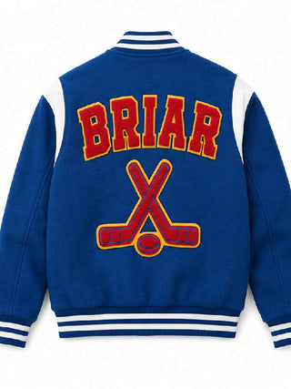 Off Campuz Garrett Graham Blue Varsity Button Closure Jacket