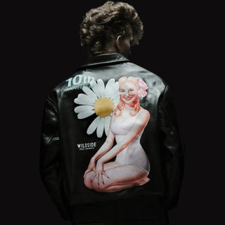 PEACEMINUSONE x WILDSIDE Leather Jacket For Men & Women