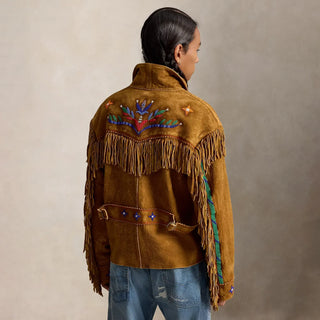 PRL x TOPA Standing Sage Fringe Brown Jacket