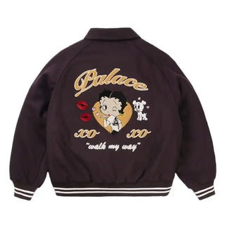 Palace Betty Boop Brown Varsity Jacket-back
