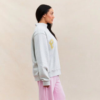 Parke Birthday Drop 2026 Patchwork Mockneck Grey Sweatshirt For Men & Women