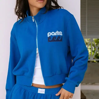 Parke Summerland Blue Zipper Up Jacket