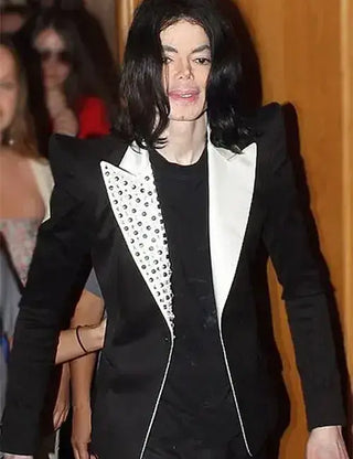 Payday Michael Jackson Black and White Studded Blazer