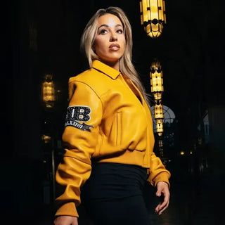 Pelle Pelle Unrivaled Anniversary Womens Crop Yellow Jacket