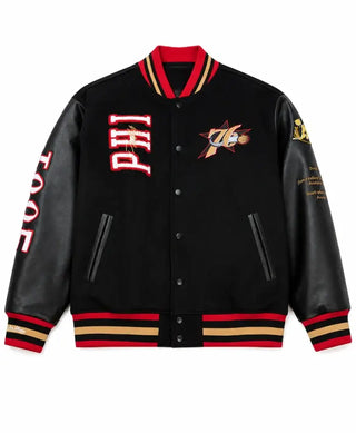 Philadelphia 76ers Black Hardwood Classics 76 Jacket