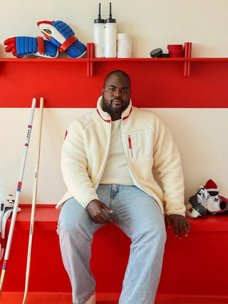 Province of Canada x Heated Rivalry Fleece White Zip Jacket