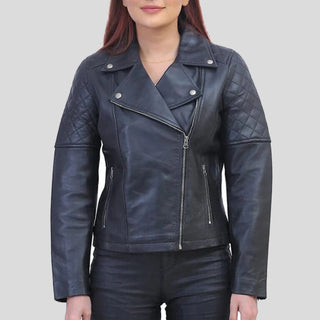 black quilted women jacket