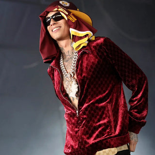 Rapper Central Cee Coachella 2026 Second Week Red Jacket