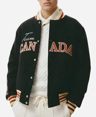 SCA x Hockey Canada Leaf & Legacy Bomber Varsity Jacket