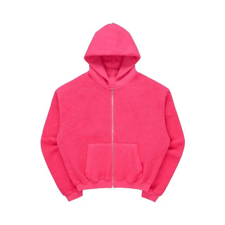 SKYLRK Reverse Fleece Batwing Pink Hoodie