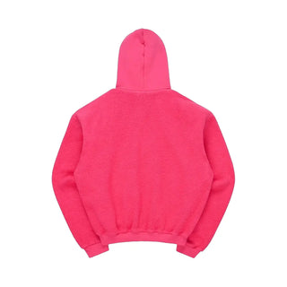 SKYLRK Reverse Fleece Batwing Pink Zip  Hoodie