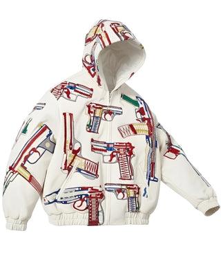 Supreme SS26 Guns Leather Hooded Jacket
