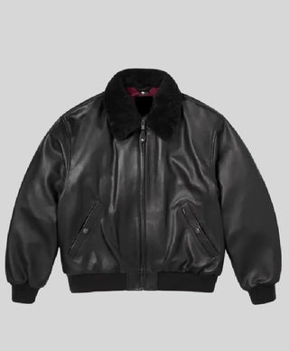 SS26 Supreme Schott Shearling Black Jacket