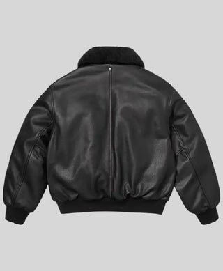 SS26 Supreme Schott Shearling Black Jacket