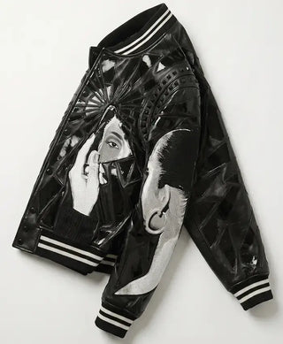 Sade Adu Custom Shattered Black Glass Jacket