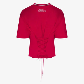 San Francisco 49ers Off Season Women's Lace-Back V-Neck T-Shirt