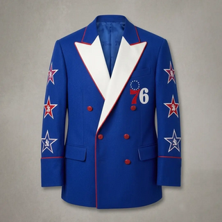 Savannah James Philadelphia 76ers Blue Blazer