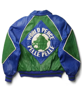 Shop 1991 Pelle Pelle World Peace Leather Jacket For Men And Women
