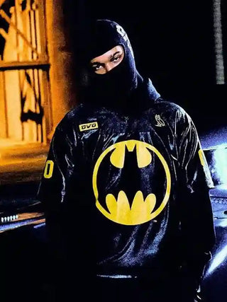 Shop OVO x Batman x The Joker Black Half Sleeves Hoodie