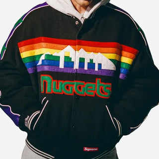 Supreme x Mitchell & Ness Denver Nuggets jacket