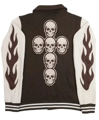 Skull x Wings Halloween Varsity Jacket