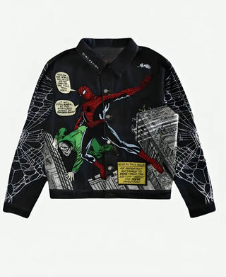 Spider-Man Webs Concrete Denim Jacket