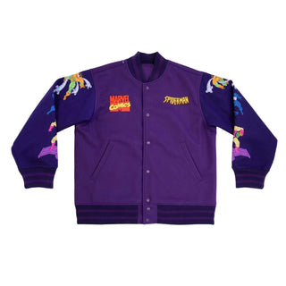 Spider Man 90's Varsity Purple Jacket