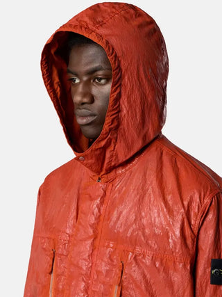 Stone Island Slick Nylon Tela-TC Orange Jacket For Men & Women
