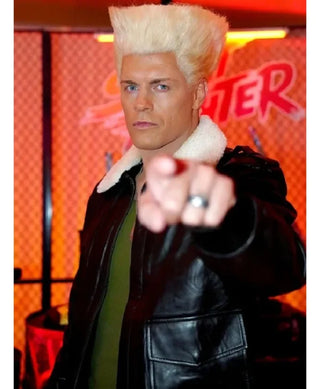 Street Fighter Cody Rhodes Black Leather Jacket