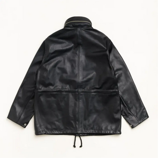 Stüssy Black Leather M-65 Jacket