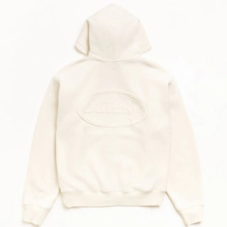 Stussy Cursive Applique Cream Zip Hoodie