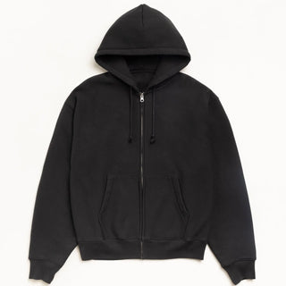 Stussy Cursive Applique Zip Black Hoodie